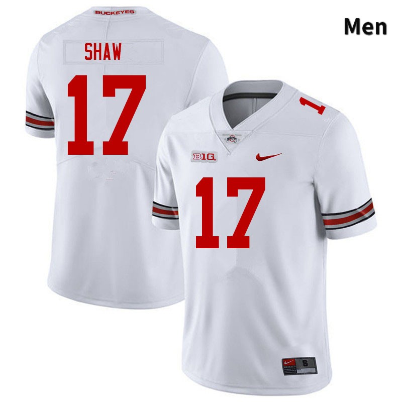 Ohio State Buckeyes Bryson Shaw Men's #17 White Authentic Stitched College Football Jersey
